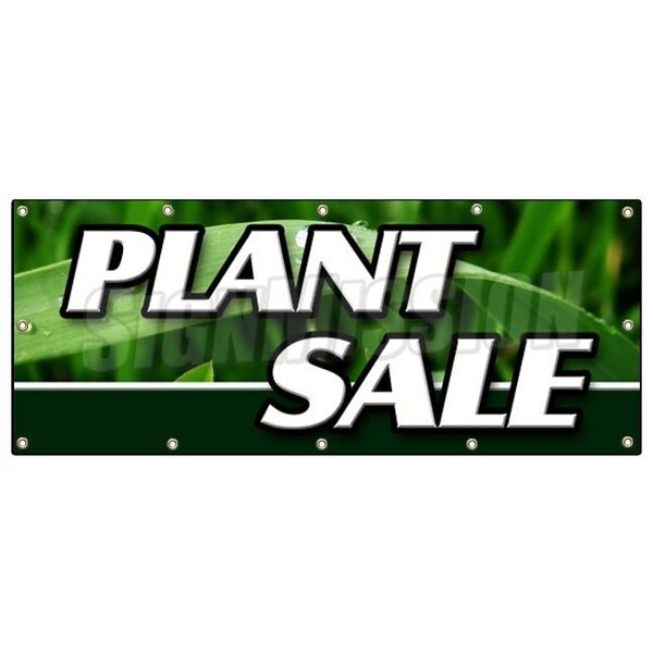 PLANT SALE BANNER SIGN flowers florist landscaping bushes trees